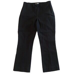 Everlane Pants Women Black Straight Crop Leg Back Seam Side Zip Size 10